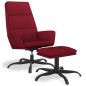 vidaXL Relaxsessel mit Hocker Weinrot Samt vidaXL Relaxsessel mit Hocker Weinrot Samt