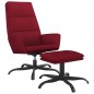 vidaXL Relaxsessel mit Hocker Weinrot Samt vidaXL Relaxsessel mit Hocker Weinrot Samt