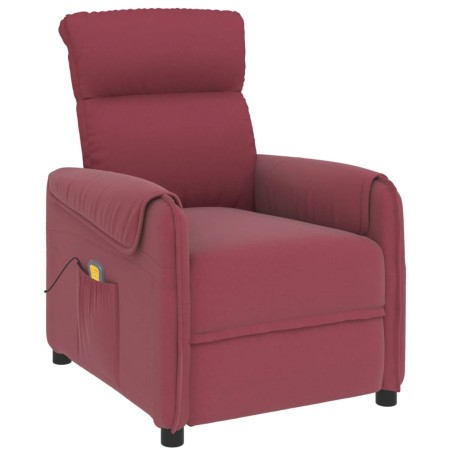 Massagesessel Weinrot Stoff
