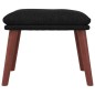 vidaXL Relaxsessel mit Hocker Schwarz Stoff vidaXL Relaxsessel mit Hocker Schwarz Stoff