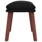 vidaXL Relaxsessel mit Hocker Schwarz Stoff vidaXL Relaxsessel mit Hocker Schwarz Stoff