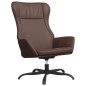 vidaXL Relaxsessel mit Hocker Glänzend Braun Kunstleder vidaXL Relaxsessel mit Hocker Glänzend Braun Kunstleder
