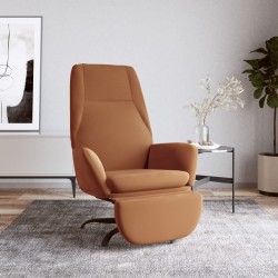 vidaXL Relaxsessel mit Fußstütze Taupe Mikrofasergewebe
