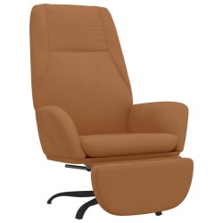 vidaXL Relaxsessel mit Fußstütze Taupe Mikrofasergewebe