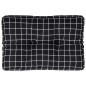 vidaXL Palettenkissen Schwarz Karomuster 60x40x12 cm Stoff vidaXL Palettenkissen Schwarz Karomuster 60x40x12 cm Stoff