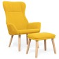 vidaXL Relaxsessel mit Hocker Senfgelb Stoff vidaXL Relaxsessel mit Hocker Senfgelb Stoff