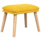 vidaXL Relaxsessel mit Hocker Senfgelb Stoff vidaXL Relaxsessel mit Hocker Senfgelb Stoff