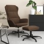 vidaXL Relaxsessel mit Hocker Braun Mikrofasergewebe vidaXL Relaxsessel mit Hocker Braun Mikrofasergewebe