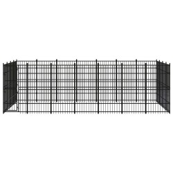 vidaXL Outdoor-Hundezwinger Stahl 25,8 m²