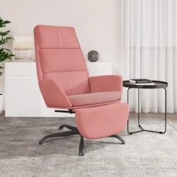 vidaXL Relaxsessel mit Fußstütze Rosa Samt