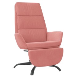 vidaXL Relaxsessel mit Fußstütze Rosa Samt