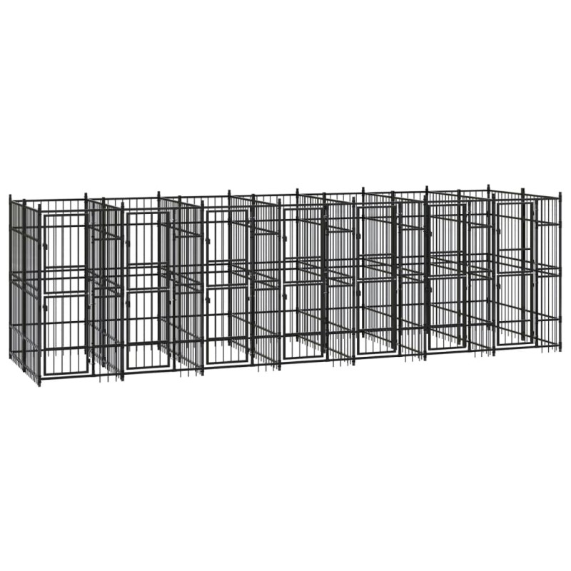 vidaXL Outdoor-Hundezwinger Stahl 12,9 m² vidaXL Outdoor-Hundezwinger Stahl 12,9 m²