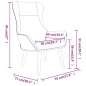 vidaXL Relaxsessel mit Hocker Blau Stoff vidaXL Relaxsessel mit Hocker Blau Stoff