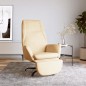 vidaXL Relaxsessel mit Fußstütze Cremeweiß Samt vidaXL Relaxsessel mit Fußstütze Cremeweiß Samt