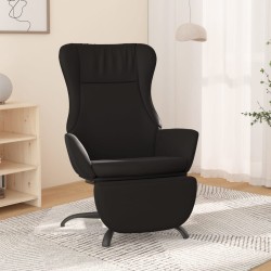 vidaXL Relaxsessel mit Fußstütze Glänzend Schwarz Kunstleder