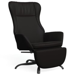 vidaXL Relaxsessel mit Fußstütze Glänzend Schwarz Kunstleder