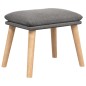 vidaXL Relaxsessel mit Hocker Hellgrau Stoff vidaXL Relaxsessel mit Hocker Hellgrau Stoff
