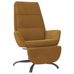 vidaXL Relaxsessel mit Fußstütze Braun Samt