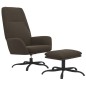 vidaXL Relaxsessel mit Hocker Dunkelgrau Mikrofasergewebe vidaXL Relaxsessel mit Hocker Dunkelgrau Mikrofasergewebe