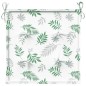 Stuhlkissen 4 Stk. Blattmuster 40x40x3 cm Stoff Stuhlkissen 4 Stk. Blattmuster 40x40x3 cm Stoff