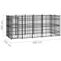 vidaXL Outdoor-Hundezwinger Stahl 9,22 m² vidaXL Outdoor-Hundezwinger Stahl 9,22 m²