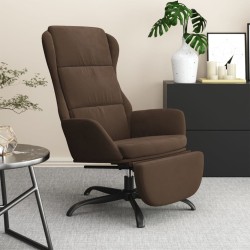 vidaXL Relaxsessel mit Fußstütze Braun Mikrofaser-Gewebe