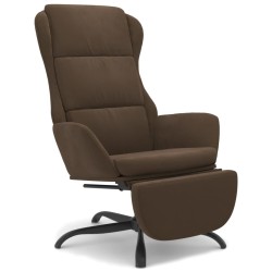 vidaXL Relaxsessel mit Fußstütze Braun Mikrofaser-Gewebe