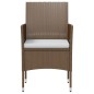 vidaXL 3-tlg. Garten-Essgruppe Poly Rattan Braun vidaXL 3-tlg. Garten-Essgruppe Poly Rattan Braun