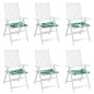 vidaXL Sitzkissen 6 Stk. Blattmuster 50x50x3 cm Stoff vidaXL Sitzkissen 6 Stk. Blattmuster 50x50x3 cm Stoff