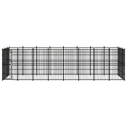 vidaXL Outdoor-Hundezwinger Stahl 22,12 m²
