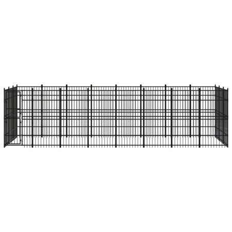 vidaXL Outdoor-Hundezwinger Stahl 22,12 m²