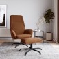 vidaXL Relaxsessel mit Hocker Braun Mikrofasergewebe vidaXL Relaxsessel mit Hocker Braun Mikrofasergewebe