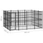 vidaXL Outdoor-Hundezwinger Stahl 11,06 m² vidaXL Outdoor-Hundezwinger Stahl 11,06 m²