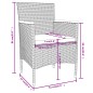 vidaXL 3-tlg. Garten-Essgruppe Poly Rattan Schwarz vidaXL 3-tlg. Garten-Essgruppe Poly Rattan Schwarz