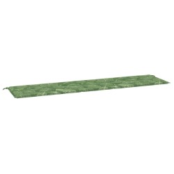 vidaXL Gartenbank-Auflage Blattmuster 200x50x3 cm Stoff