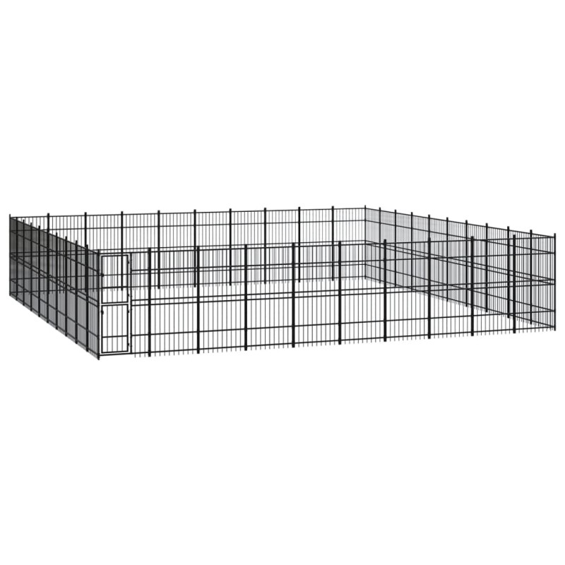 vidaXL Outdoor-Hundezwinger Stahl 92,16 m² vidaXL Outdoor-Hundezwinger Stahl 92,16 m²