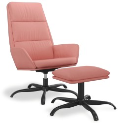 vidaXL Relaxsessel mit Hocker Rosa Samt