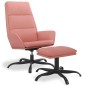 vidaXL Relaxsessel mit Hocker Rosa Samt vidaXL Relaxsessel mit Hocker Rosa Samt