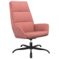 vidaXL Relaxsessel mit Hocker Rosa Samt vidaXL Relaxsessel mit Hocker Rosa Samt