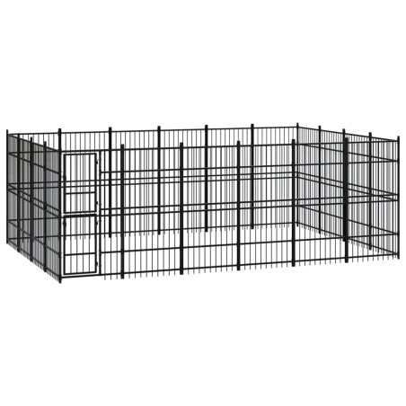 vidaXL Outdoor-Hundezwinger Stahl 22,12 m²