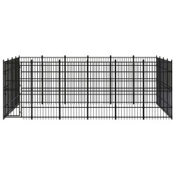 vidaXL Outdoor-Hundezwinger Stahl 22,12 m²