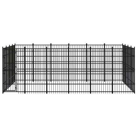 vidaXL Outdoor-Hundezwinger Stahl 22,12 m²