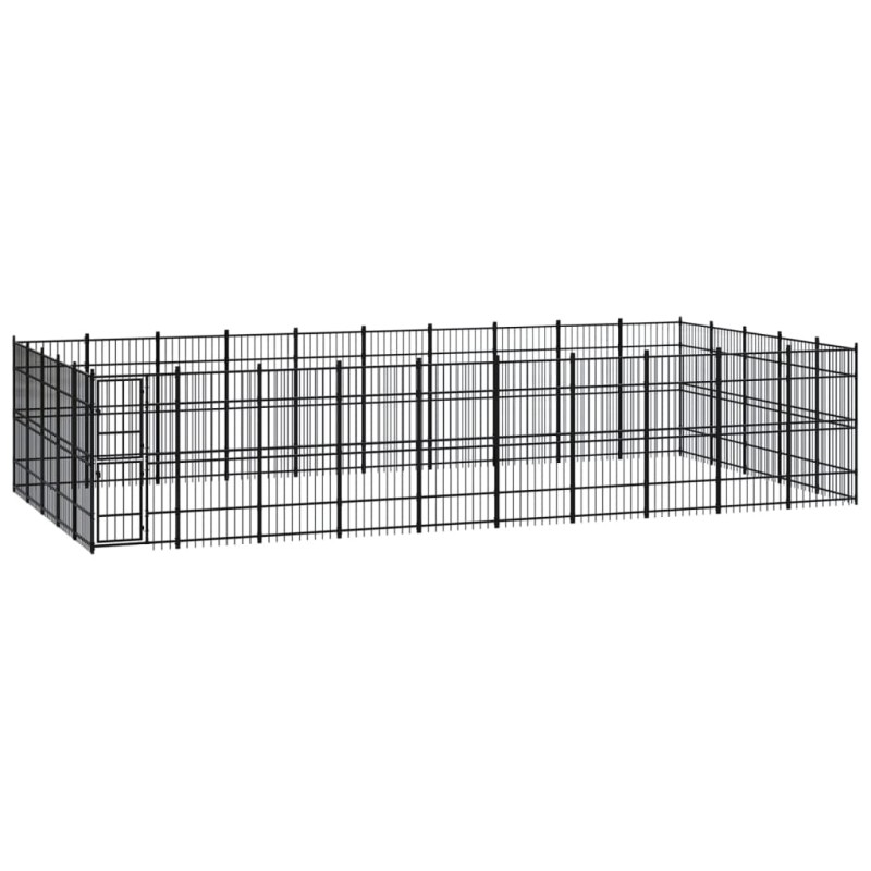 vidaXL Outdoor-Hundezwinger Stahl 46,08 m² vidaXL Outdoor-Hundezwinger Stahl 46,08 m²