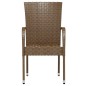 vidaXL 3-tlg. Garten-Essgruppe Poly Rattan Braun vidaXL 3-tlg. Garten-Essgruppe Poly Rattan Braun