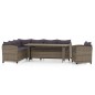 vidaXL 3-tlg. Garten-Lounge-Set mit Kissen Poly Rattan Grau vidaXL 3-tlg. Garten-Lounge-Set mit Kissen Poly Rattan Grau
