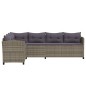 vidaXL 3-tlg. Garten-Lounge-Set mit Kissen Poly Rattan Grau vidaXL 3-tlg. Garten-Lounge-Set mit Kissen Poly Rattan Grau