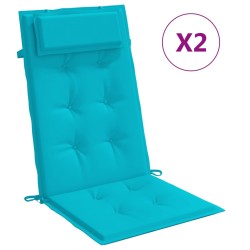 Hochlehner-Auflagen 2 Stk. Türkis Oxford-Gewebe