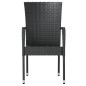 vidaXL 3-tlg. Garten-Essgruppe Poly Rattan Schwarz vidaXL 3-tlg. Garten-Essgruppe Poly Rattan Schwarz
