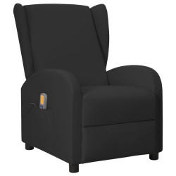 vidaXL Ohrensessel mit Massagefunktion Aufstehhilfe Schwarz Kunstleder