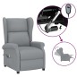 vidaXL Ohrensessel mit Massagefunktion Elektrisch Hellgrau Stoff vidaXL Ohrensessel mit Massagefunktion Elektrisch Hellgrau Stoff